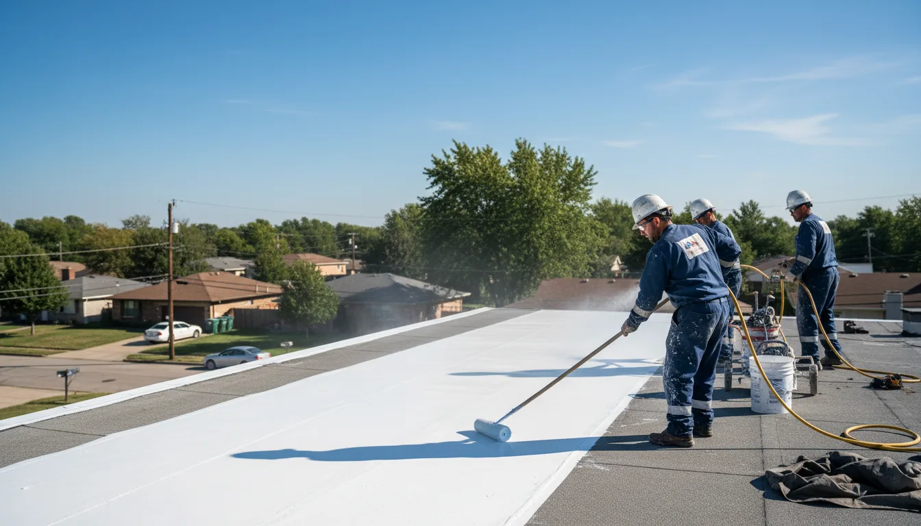 Commercial roof coating in Schererville, IN near me
